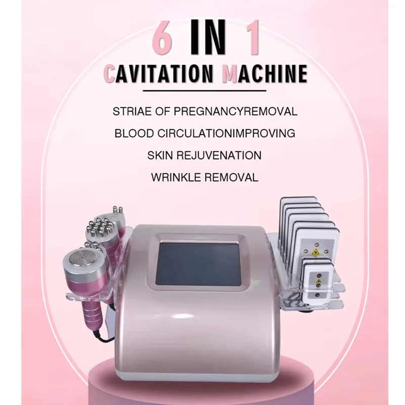 2024 Slimming 40KHZ 6 in 1 Ultrasonic Cavitation Negative Pressure Massage Weight Loss Skin Lift Tighten