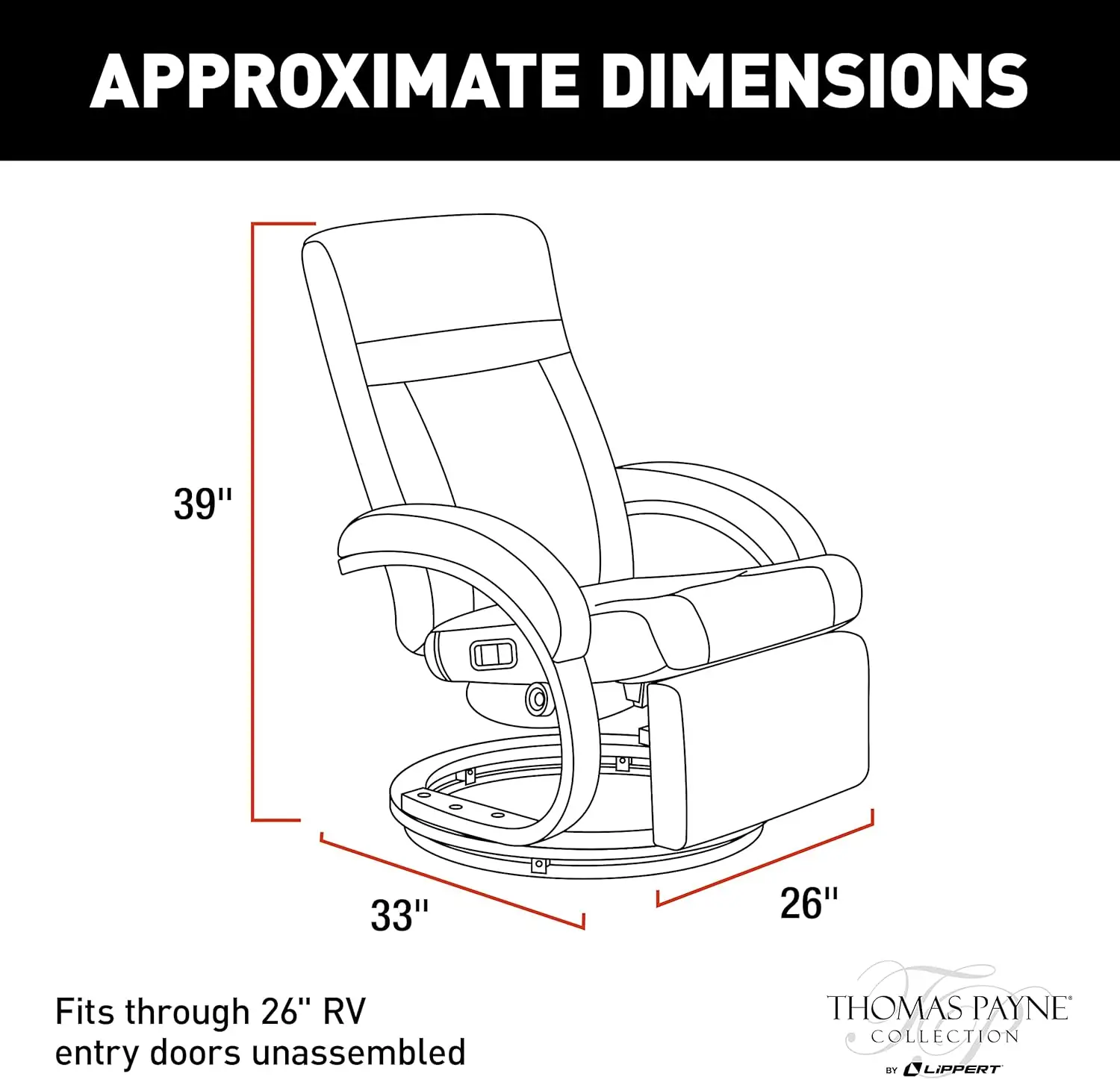 Thomas Payne RV Euro Liege mit Fuß stütze, Vinyl Altoona