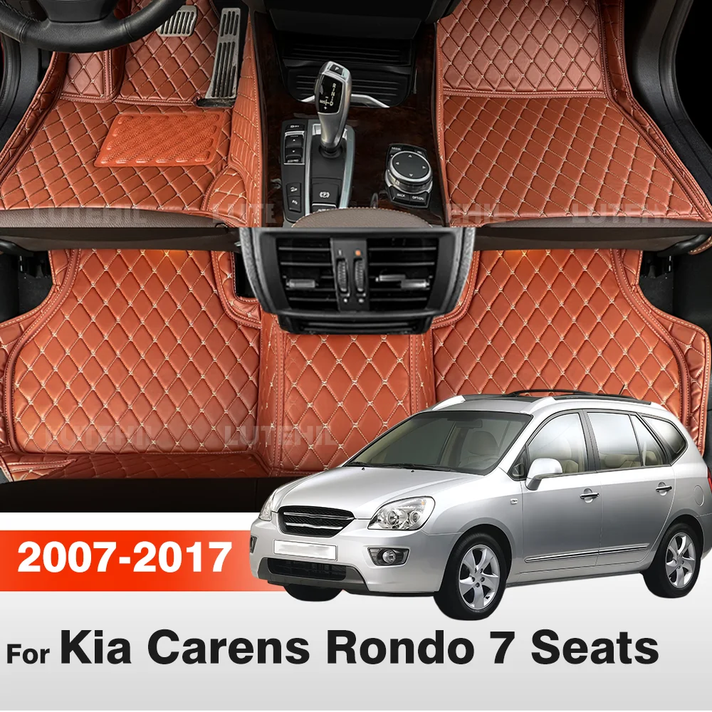 

For Kia Carens Rondo (7 Seats) 2007-2017 2016 2015 14 13 12 11 All Weather Car Floor Mats Leather Floor Liners Full Set Custom