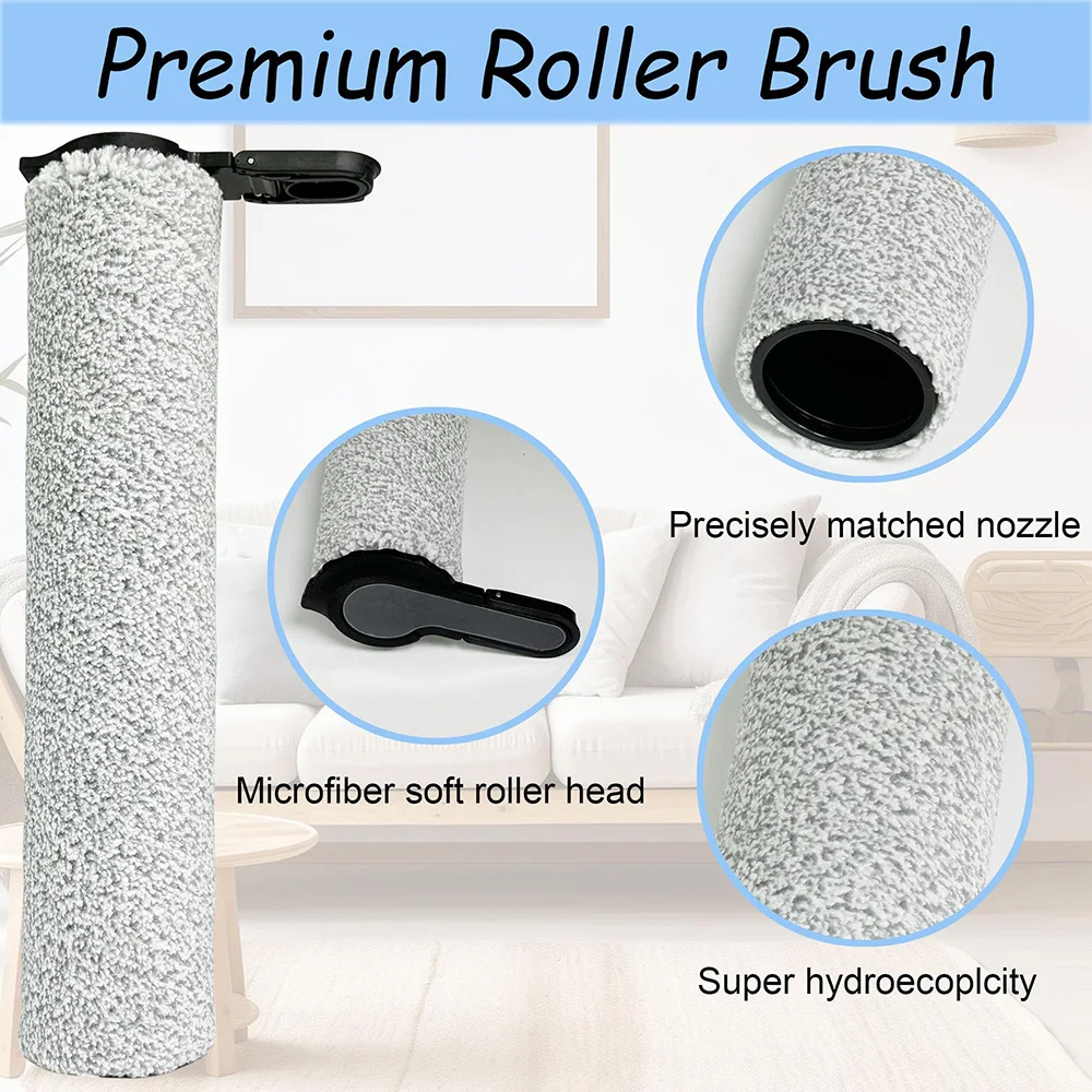 Description Picture 3 of itemRoller For Tineco Floor One S7 Steam Vacuum Cleaner Accessories Roller Spare Parts Replacements HEPA Filters Roller Brush