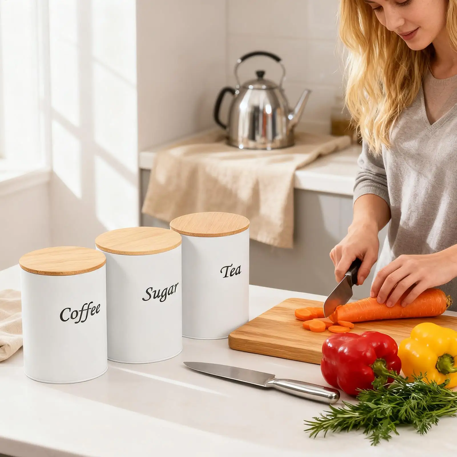 

Контейнер для кофе, 3 шт., герметичная канистра для еды большой емкости, контейнер для хранения кофе, сахара, чая, банки для конфет, овсяной муки