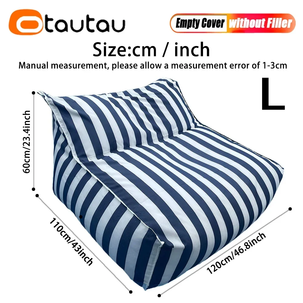 OTAUTAU New Upgraded Bean Bag Cover Without Filler Has Inner Liner for Sale Home Outdoor Pool Float Waterproof Pouf Saon SF215