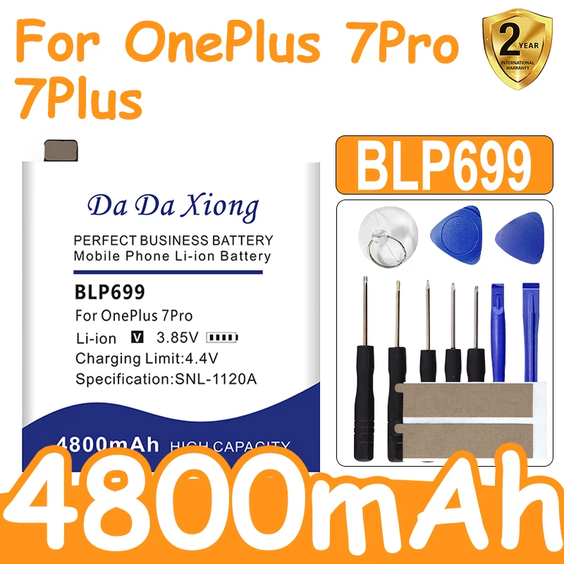 

4800mAh BLP699 Replacement Battery For OnePlus 7 Pro OnePlus 7 Plus Genuine Latest Production Phone Batteries