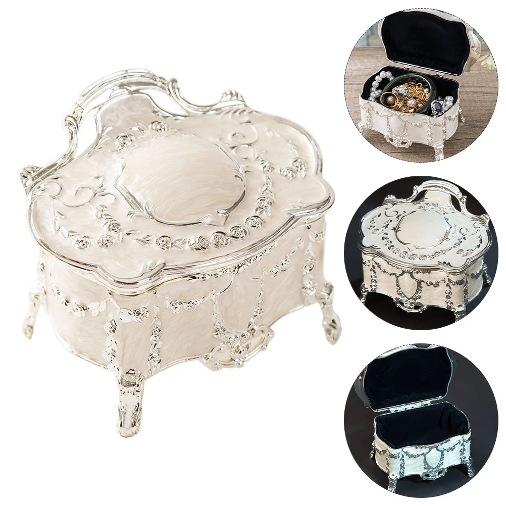 

Jewelry Box Storage Boxes Vintage Case Makeup Containers Accessories Small Trinket