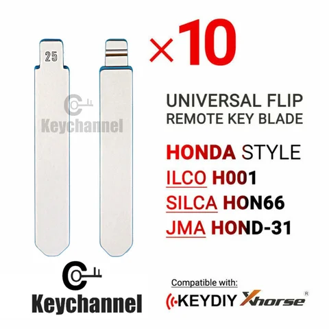 10 шт., сменные лезвия для ключа Honda Type HO01 HON66