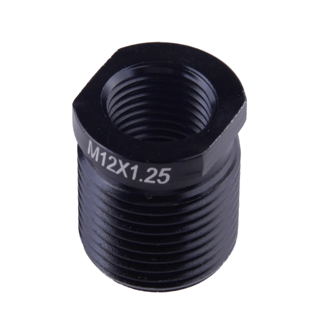 Car Gear Shift Knob Thread Adapter Nut Insert Connector M12x1.25 Black Aluminum Alloy