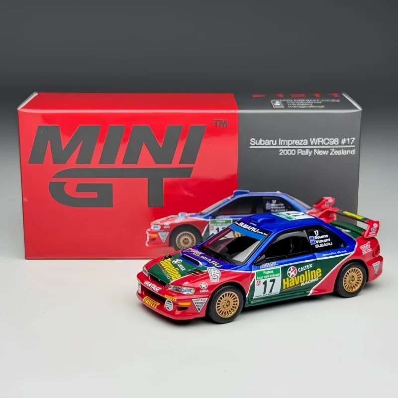 Minigt 1:64 Subaru Impreza Wrc98 #17 Alloy Car Model Racing Car Metal Toy Vehicle Collectible Model Christmas Gift