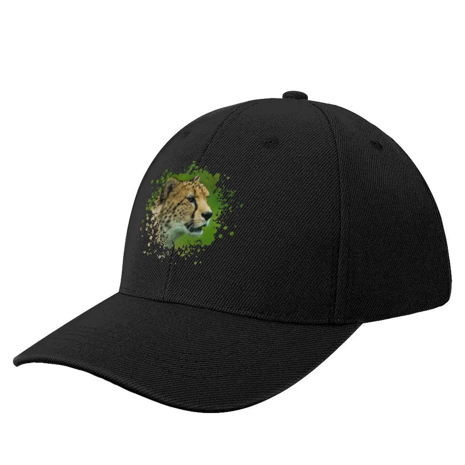 Cheetah On A Lookout Paint Splatter Baseball Cap Military Tactical Cap party Hat New In The Hat Boy Women's