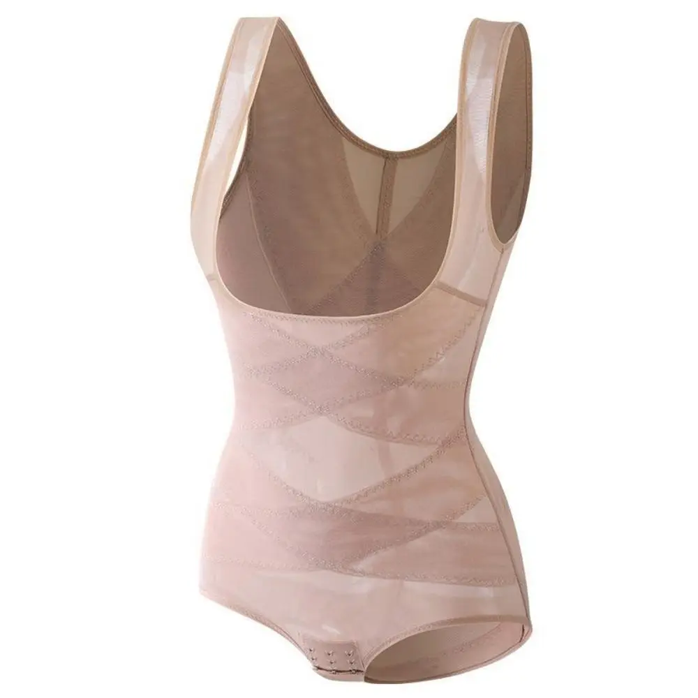 Body modelujące Cross Fit, wyszczuplające, bezszwowe, z siateczki, cienkie damskie kombinezony gorsetowe, bielizna, transparentna bielizna modelująca poporodowa, na siłownię.