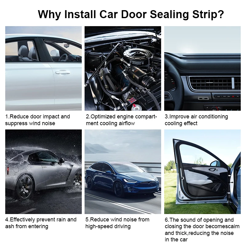 3meters Car Door Edge Guard Seal Strip U Type Rubber Strip Hardwearing Car Ship Dustproof Trim Soundproofing Waterproof Sealings