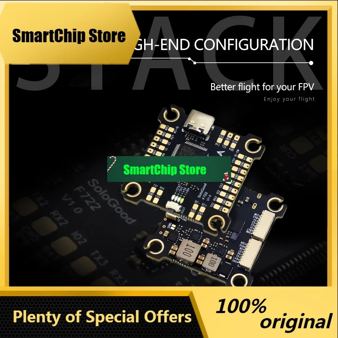 SmCpSoloGood F722 60A Stack ICM42688P F722 Flight Controller BLHELI_S 60A 4in1 ESC 30.5X30.5mm 2-6S For FPV Freestyle Drones Par