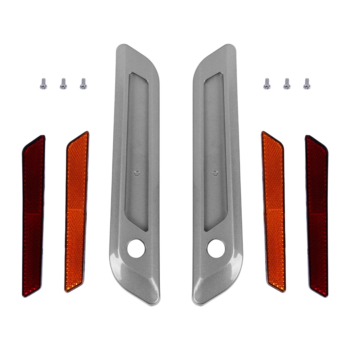 Gloss Grey Saddlebag Hinge Latch Covers For Harley Davidson Touring CVO Road Glide ST Street Glide Ultra 2023-2025 FLTR FLHXSE