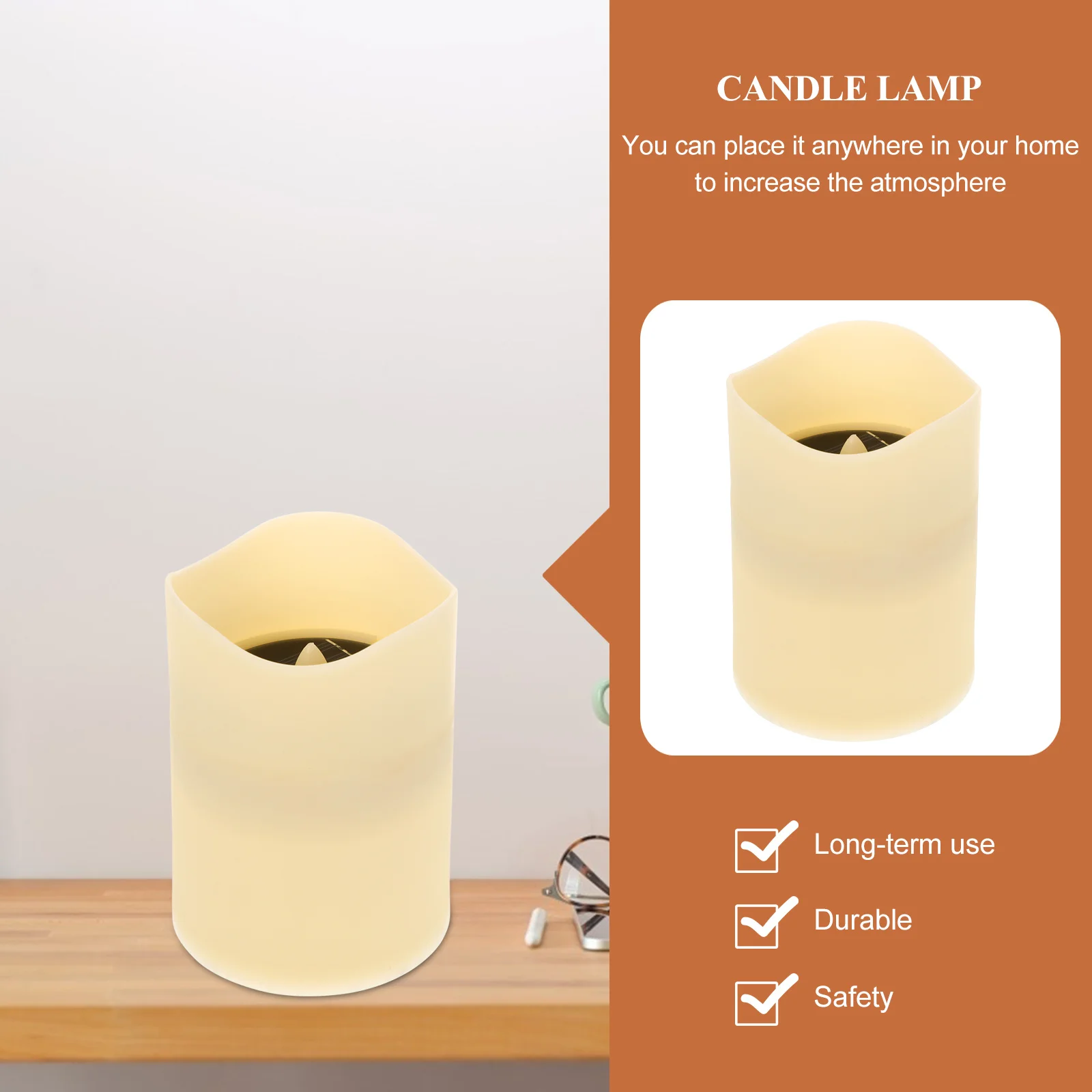 

4Pcs LED Solar Lights Flameless Decorative Lamps Night Light Desktop Ornament Environment Friendly High Brightness Safe