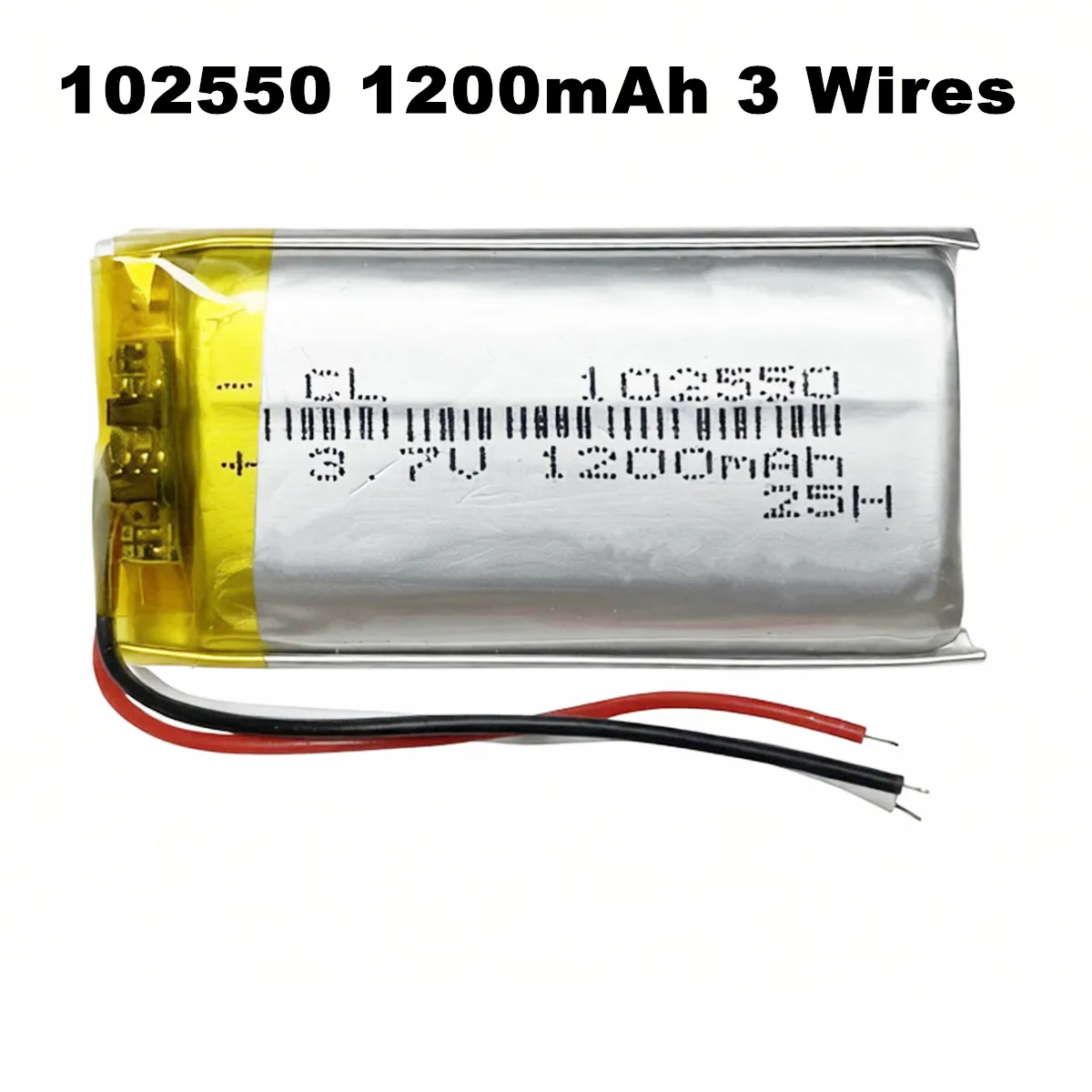 1-10pcs 3.7V 1200mah Lithium Polymer Rechargeable Battery 102550 3-Wires Thermistor For GPS Bluetooth Speaker Headphones Headset