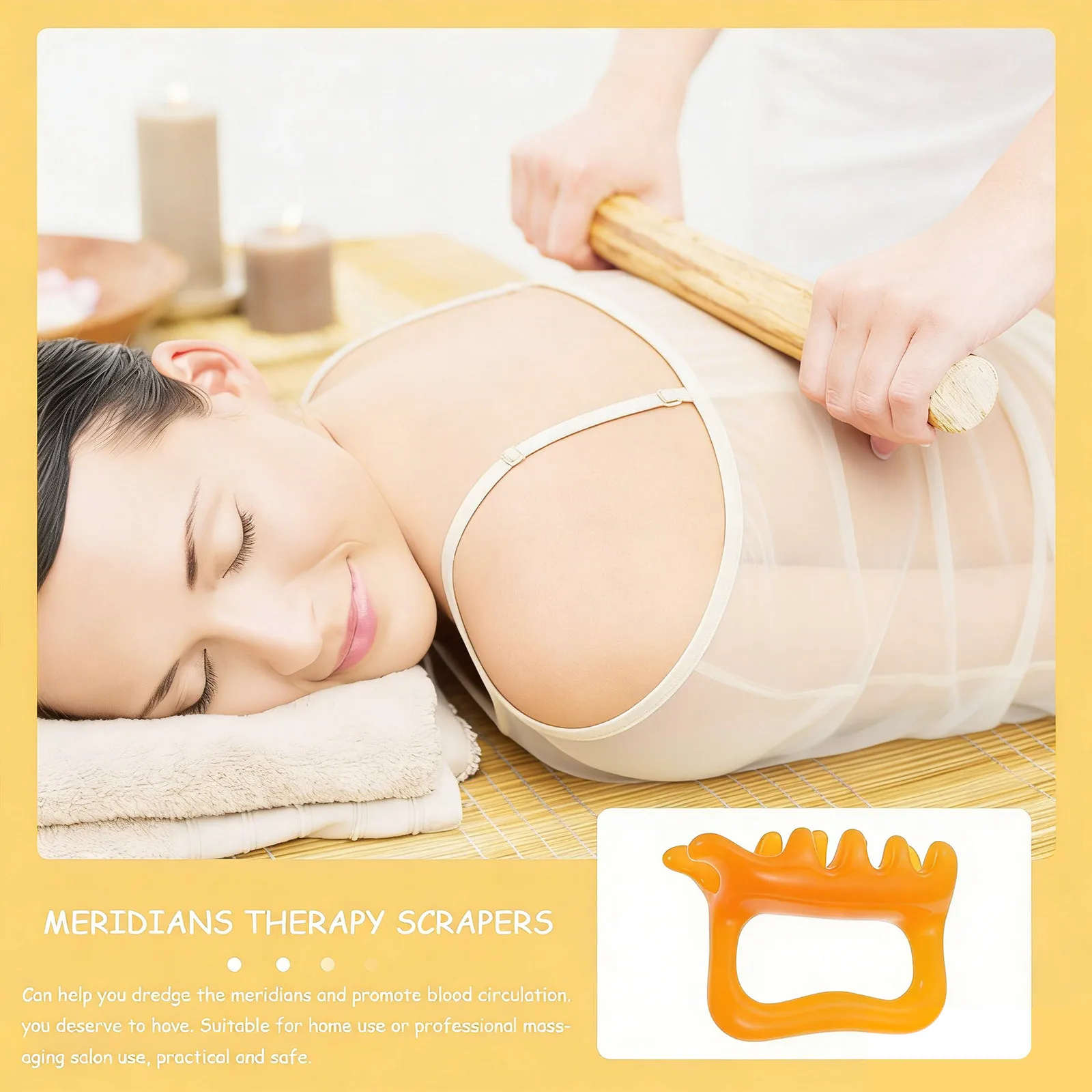 

Scraping Massage Tool Beeswax Guasha Board Resin Massager Home Use Practical Lightweight Full Legs Foot Safe