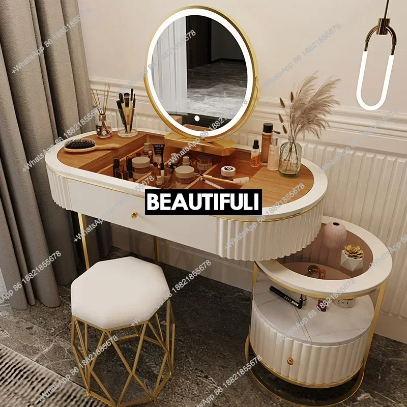 Luxury Charm Dressing Table Luxury Nordic Salon Drawer Nordic Dressing Table Mirror Chair Storage