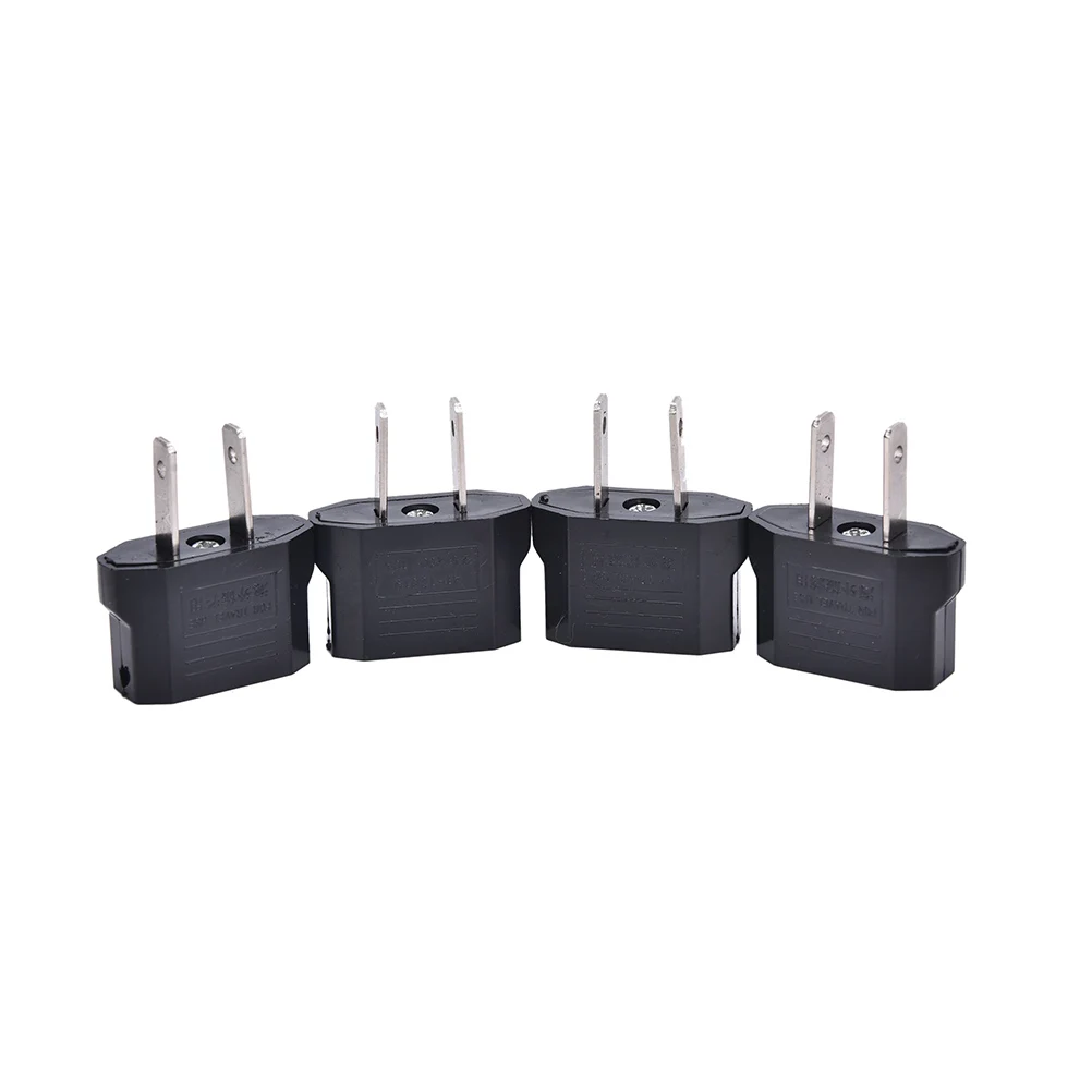 4pcs European Euro EU To US USA Plug Travel Charger Outlet Converter Adapter AC Power Plug