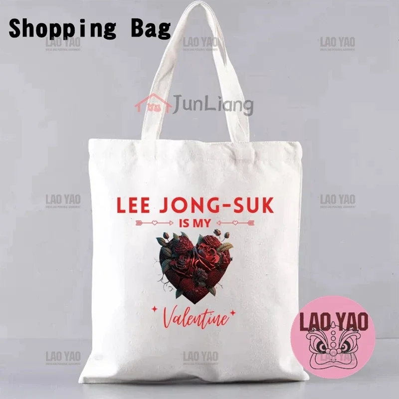 Lee Jong Suk University Bag donna Fans Gift Tote Bags for Women Totebag Shopper Shopping tela di stoffa estetica