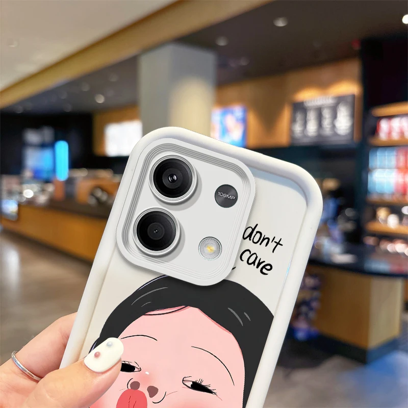 Cute Fat Girl TPU Phone Case for Redmi Note 13 12 Pro Plus 5G Note 13 12 11 10 9 Pro 12C 10C 9C A2 A1 Silicone Shockproof Covers