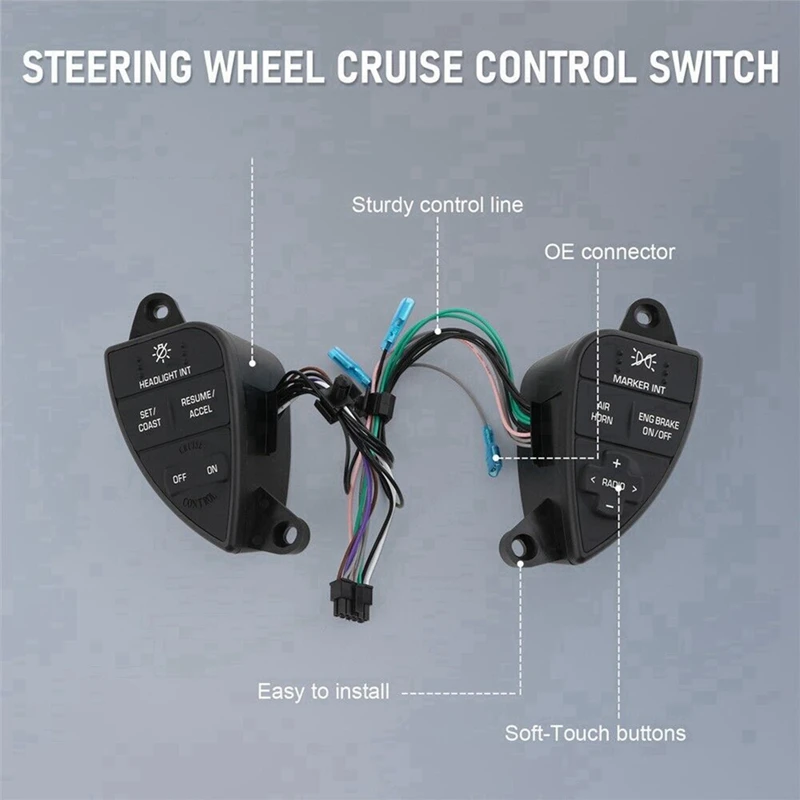 901-5101 Car Steering Wheel Cruise Control Switch 2611199C91 For International Prostar Steering Wheel Mounted 2007-2016