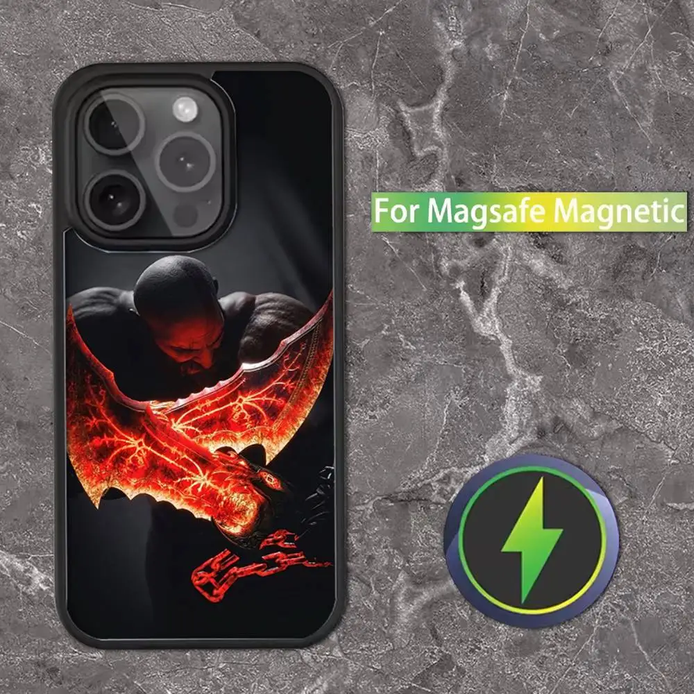 G-godS of W-WarS – coque de téléphone de jeu pour iPhone 17,16,15,14,13,12,11,Pro,Max,Plus,Mini,SE4,E, chargement sans fil magnétique Magsafe