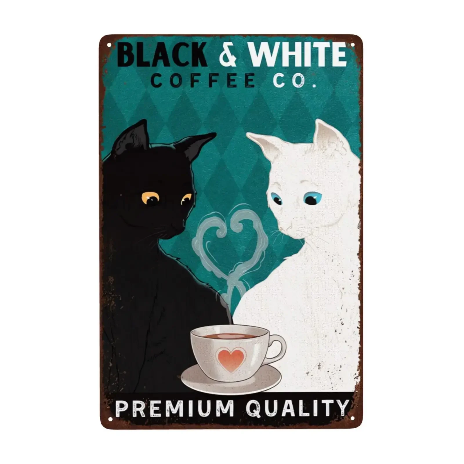1 Stück Retro-Kaffee-Pro-Tag hält das gruselige Weg für Zuhause, Café, Bar, Zauberstab, Dekoration, 20,3 x 30,5 cm