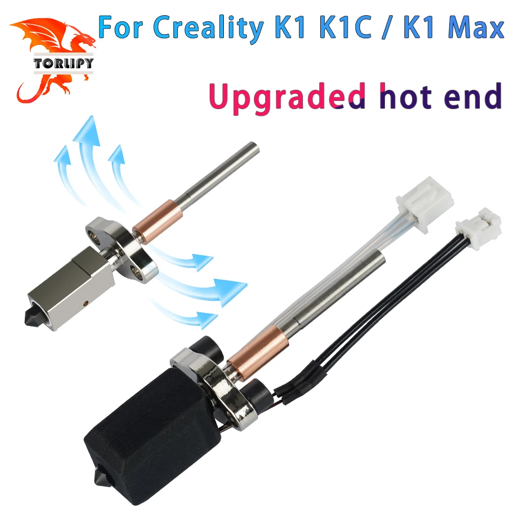 For Creality K1 K1C K1 Max Hot end Upgraded V3.0 Hotend High flow rate High hardness Throat Replaceable nozzle