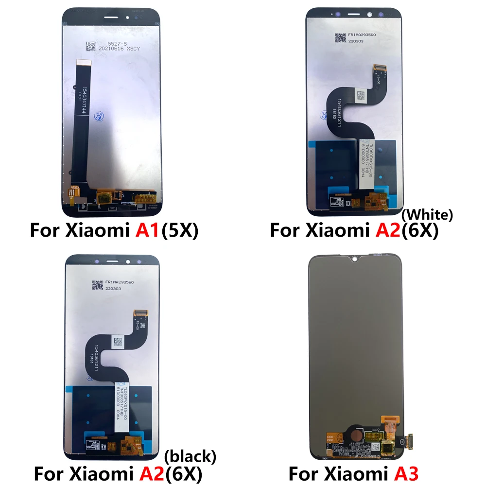 For Xiaomi Mi A2 A1 A3 Lite LCD Screen Display Touch Screen Digitizer Assembly For Xiaomi 6X M1804D2SG 5X LCD Screen