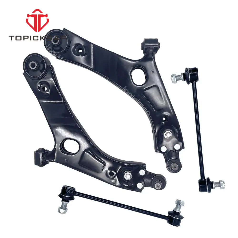 TOPICKSAP Front Lower Control Arms Sway Bar Links Left Right for Hyundai Tucson Kia Sportage 2.0L 2.4L 2010 2011 2012 2013