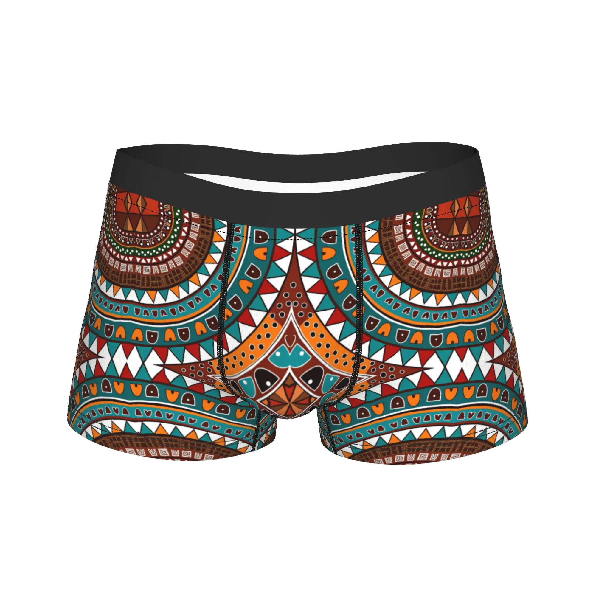 African Tribal Patterns Underwear  Males Shorts Briefs Breathable Boxershorts Quality Print Plus Size Panties