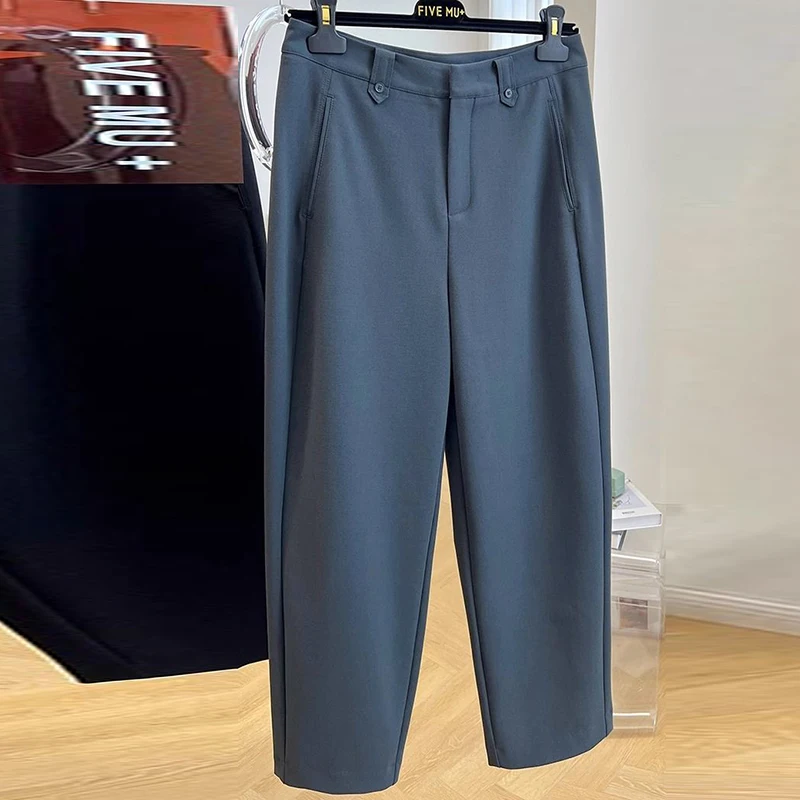 

Large size fashionable high waisted casual pants for women's spring and autumn fat loose suit pants pants women