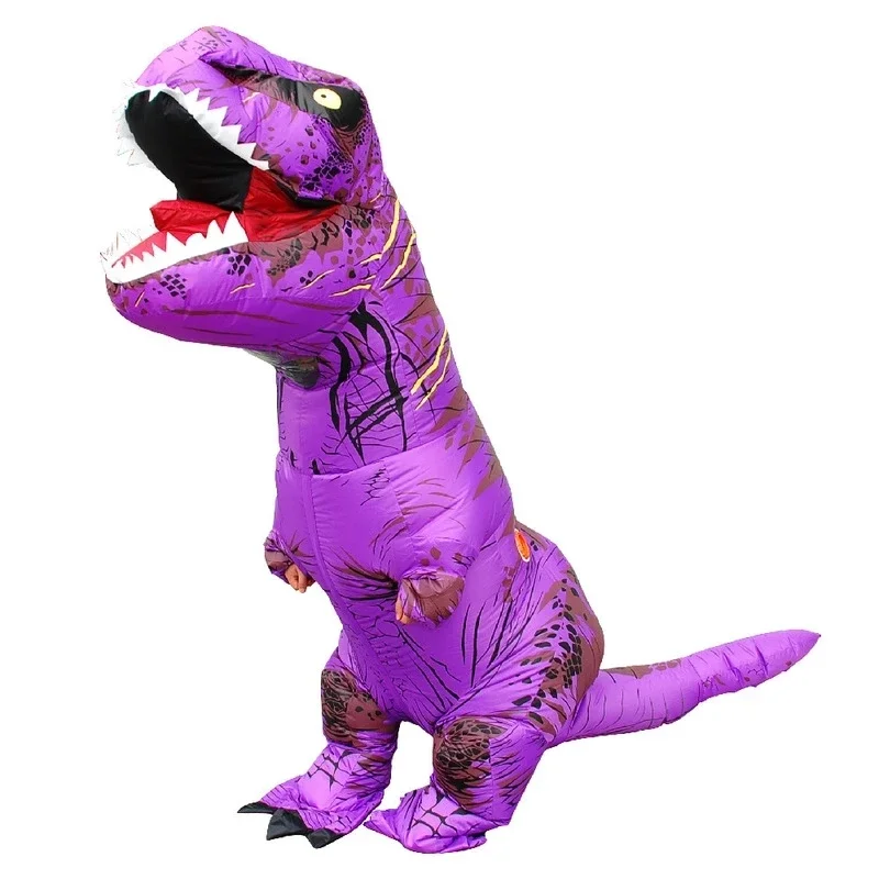 Adult T-Rex Inflatable Dinosaur Costumes Suit Dress Anime Party Dino Cosplay Carnival Halloween Event Costume For Man Woman