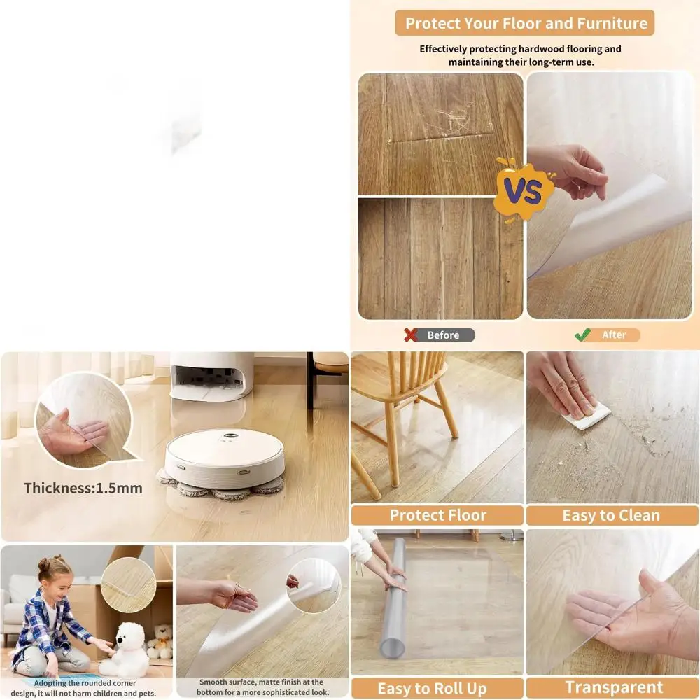 

Прозрачный коврик 36 x 120, водонепроницаемый напольный коврик для прихожей, кухни, гостиной и офиса