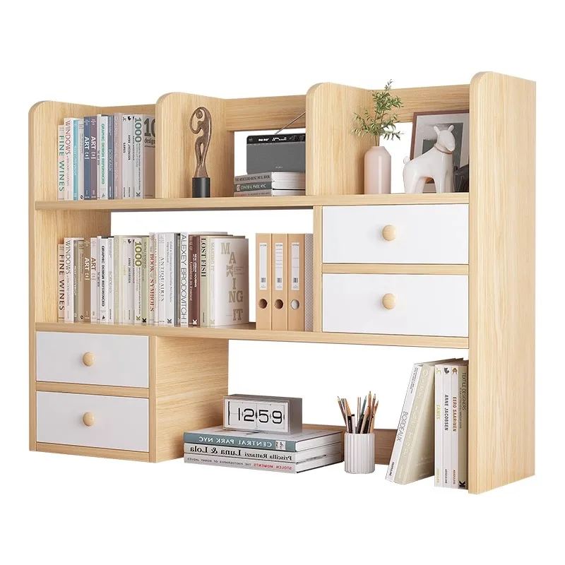 رف الكتب، رف سطح المكتب، طاولة مكتب لغرفة النوم، رف صغير متعدد الطبقات، مكتب غرفة المعيشة، خزانة كتب بسيطة للتخزين