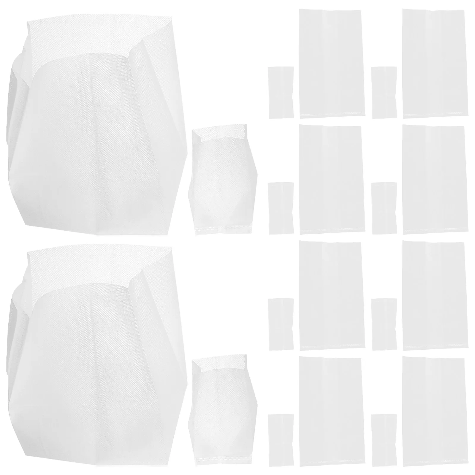 

200Pcs Non-Woven Fabric Grow Bags 8x10cm 20x20cm Breathable Nursery Bags for Seedlings Vegetable Fruit Planting Planter Pouches