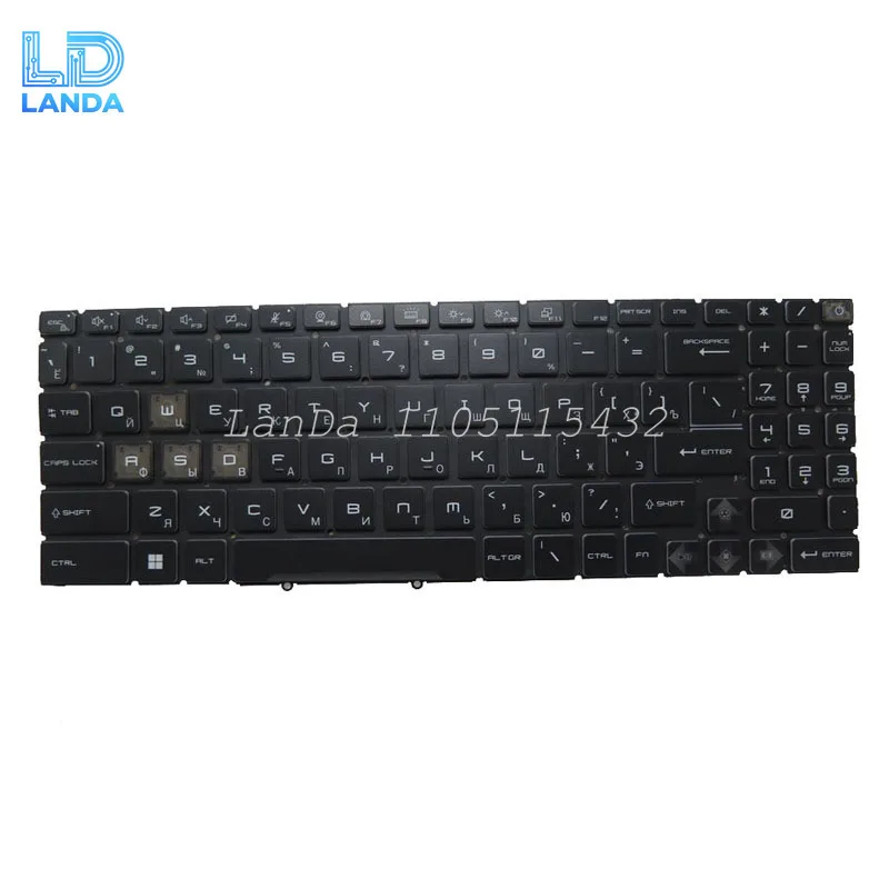 Laptop Colourful Backlit Keyboard For MSI NSK-FG0JBN 0R 9Z.NK1BN.J0R S1N-3ERU283-D10 S1N3ERU283D10 Russian RU Black No Frame New
