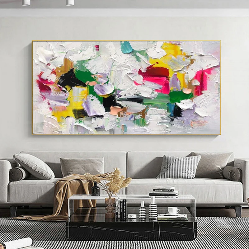 

Handmade Oil Painting Canvas Contemporary Wall Art Decoration 3D Thick Oil Colours Abstract Artwork for Home Restaurant Decor