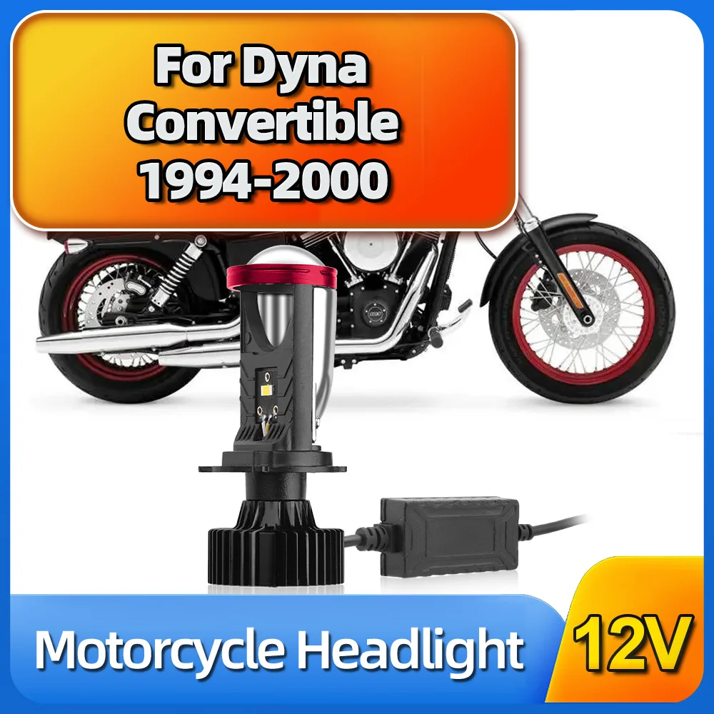

Bi LED H4 Projector Lens Bulb Canbus Motorcycle Lamp With Len Turbo 12V 30000LM For Har-ley Dyna Convertible 1994-1998 1999 2000