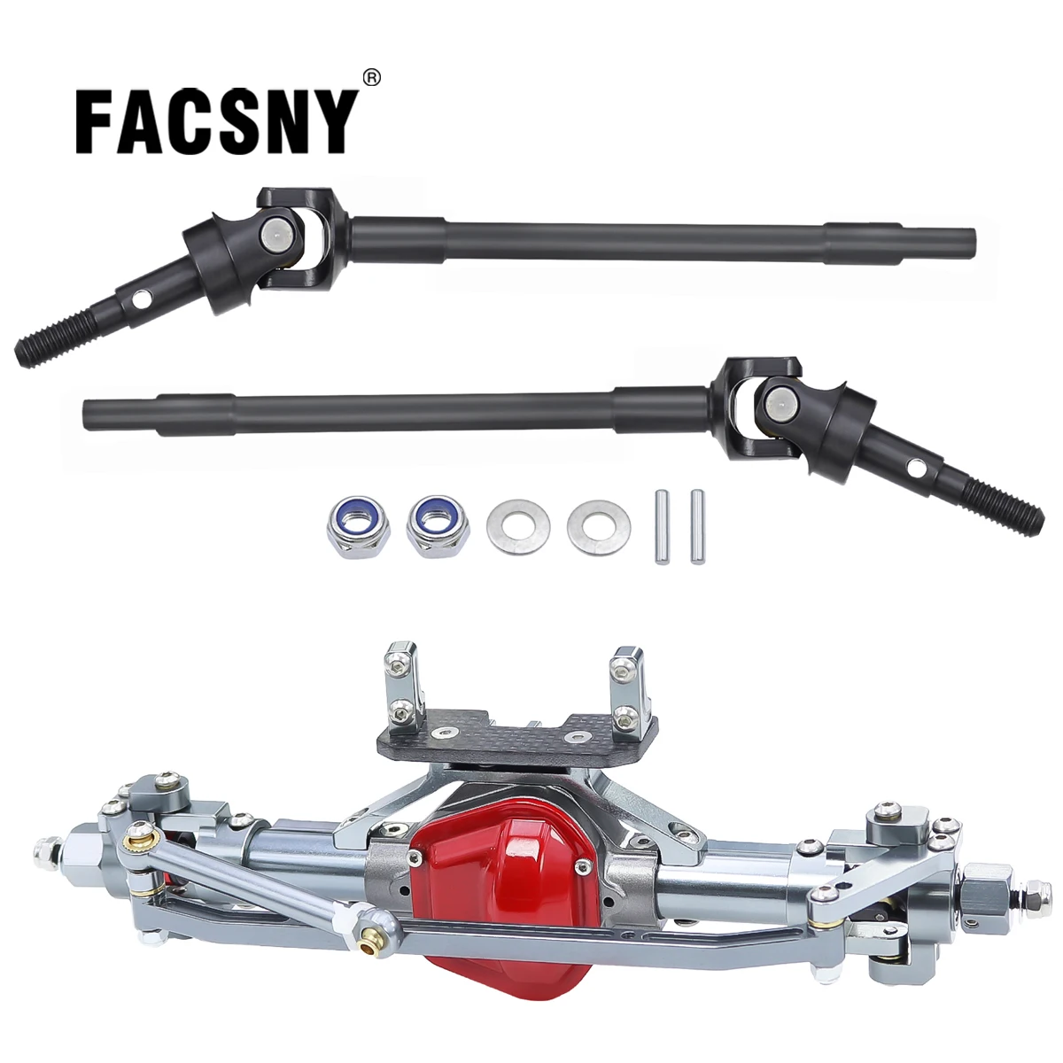 Przedni wał napędowy CVD z twardej stali CNC do 1/10 Axial SCX10 I Prosta przednia oś RC Crawler Car Replacement Upgrade Parts