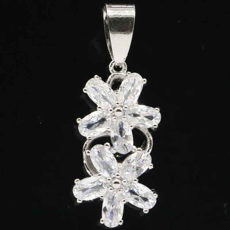 

31x12mm Stunning Pink Raspberry Rhodolite Garnet White Sapphire Wedding bride Silver Pendant