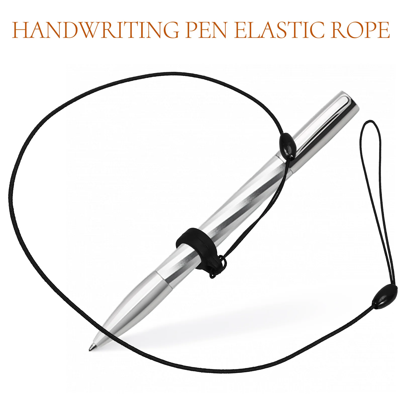 

10Pcs Elastic Pen Cords Anti-Lost Lanyard with Silicone Ring for Signature Pens Adjustable Stretch Ropes Pen Security Holders