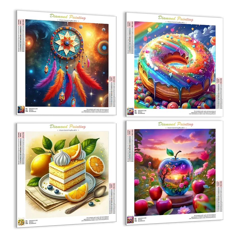 

RUOPOTY Diamond Painting Cross Stitch Abstract item food Crystal Diy Set Craft Kits Artwork Gift Embroidery 5D Diamond Pictures