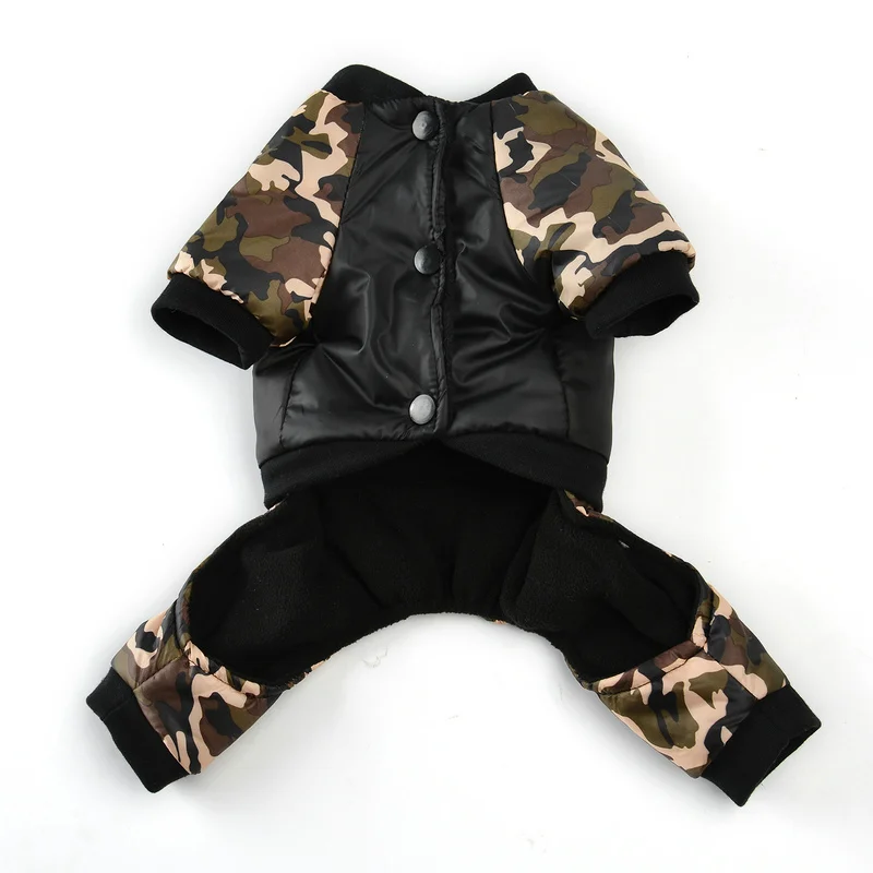 Winter Pet Clothes For Dogs Camouflage Puppy Pet Coat Jacket Warm Fleece Dog Jumpsuits Chihuahua French Bulldog Clothing Overall