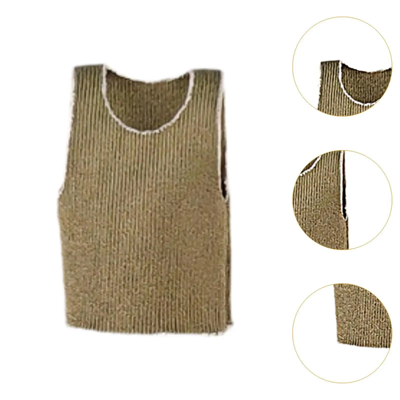 1/18 Figure Vest Fabric Miniature Clothing for Female Action Figures Doll Accessories Dollhouse Outfit