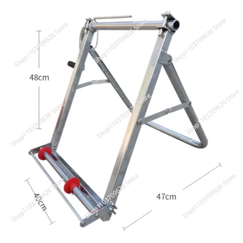 

New water coil artifact agricultural irrigation water pipe winding and closing machine folding floor type super long pipe rack