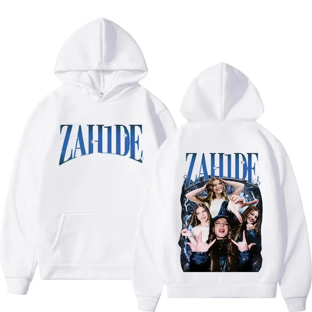 

2025 Zahide Merch Double-sided Print Hoodies Men Women Fashion Hip Hop Pullover Casual Fleece Oversized Vintage Aesthetics