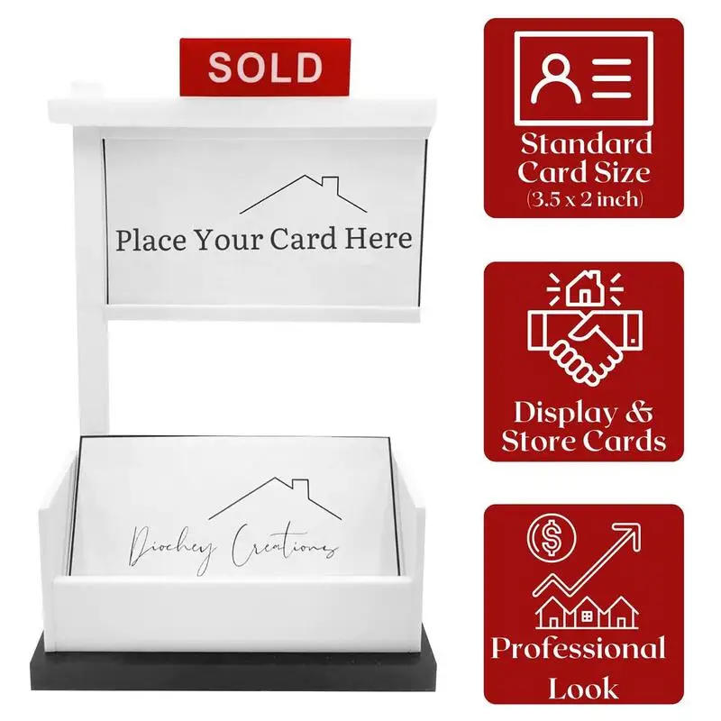 อสังหาริมทรัพย์การ์ดไม้สําหรับนามบัตร 3.5X2 นิ้วแผนกต้อนรับโต๊ะไม้ผู้ถือขายป้ายสําหรับชาย