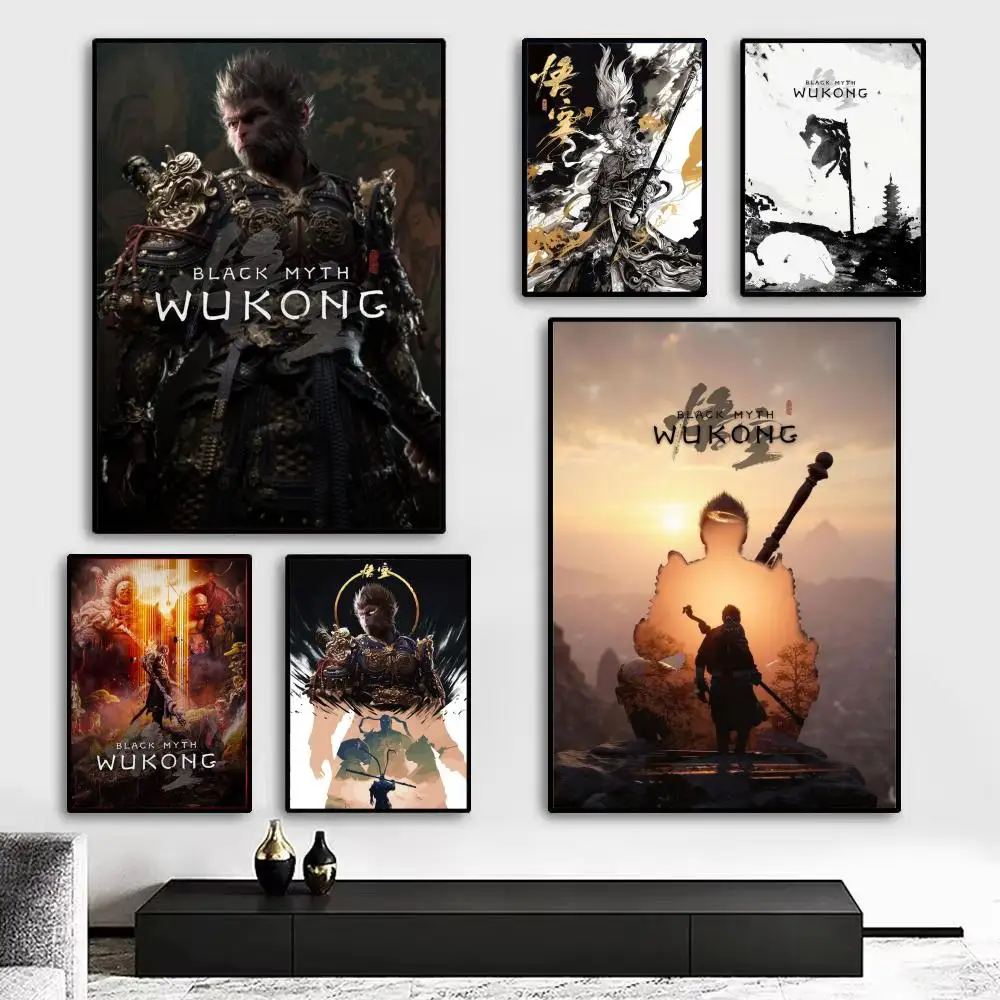 Game B-Black Myth Wukong Poster Art print wall decor ideal for living room, bedroom, bar, parlor, and home gifting