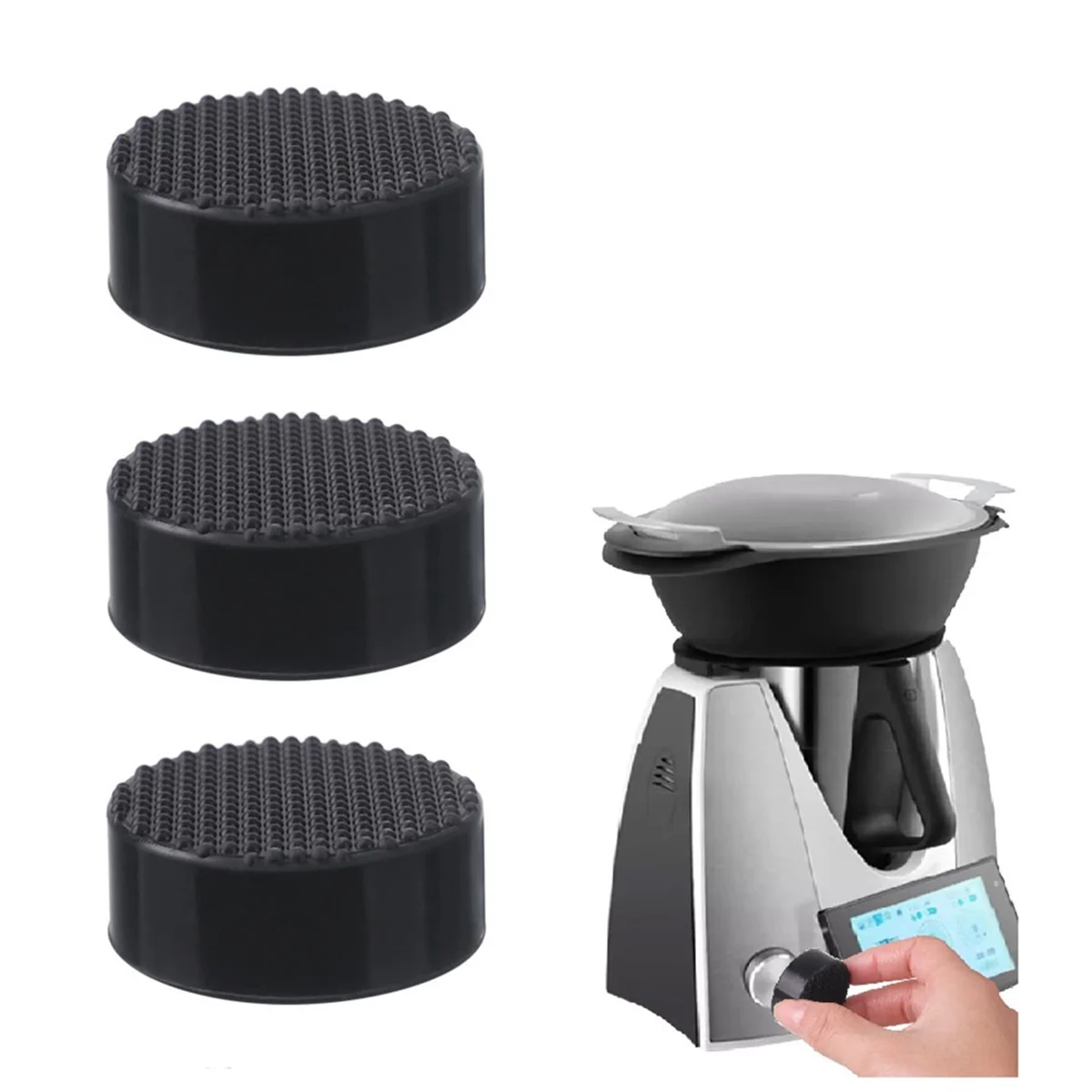 ГОРЯЧИЙ 3 шт. силиконовый чехол защитный пылезащитный чехол украшение процессора подходит для блендера Thermomix TM6 зеленый