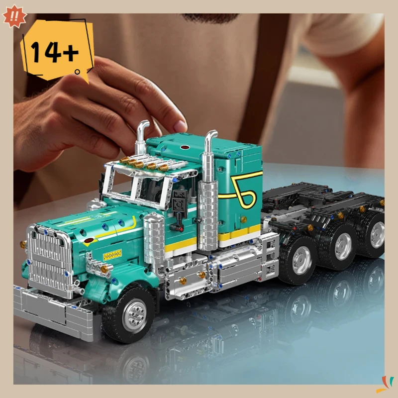 

Mould King 13201 Super Truck Model The Peter American Truck Remote Control Building Blocks Toy Set for Adults